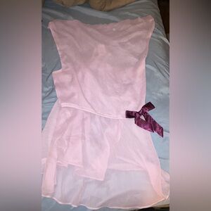 Pink Y2K pink bow shirt